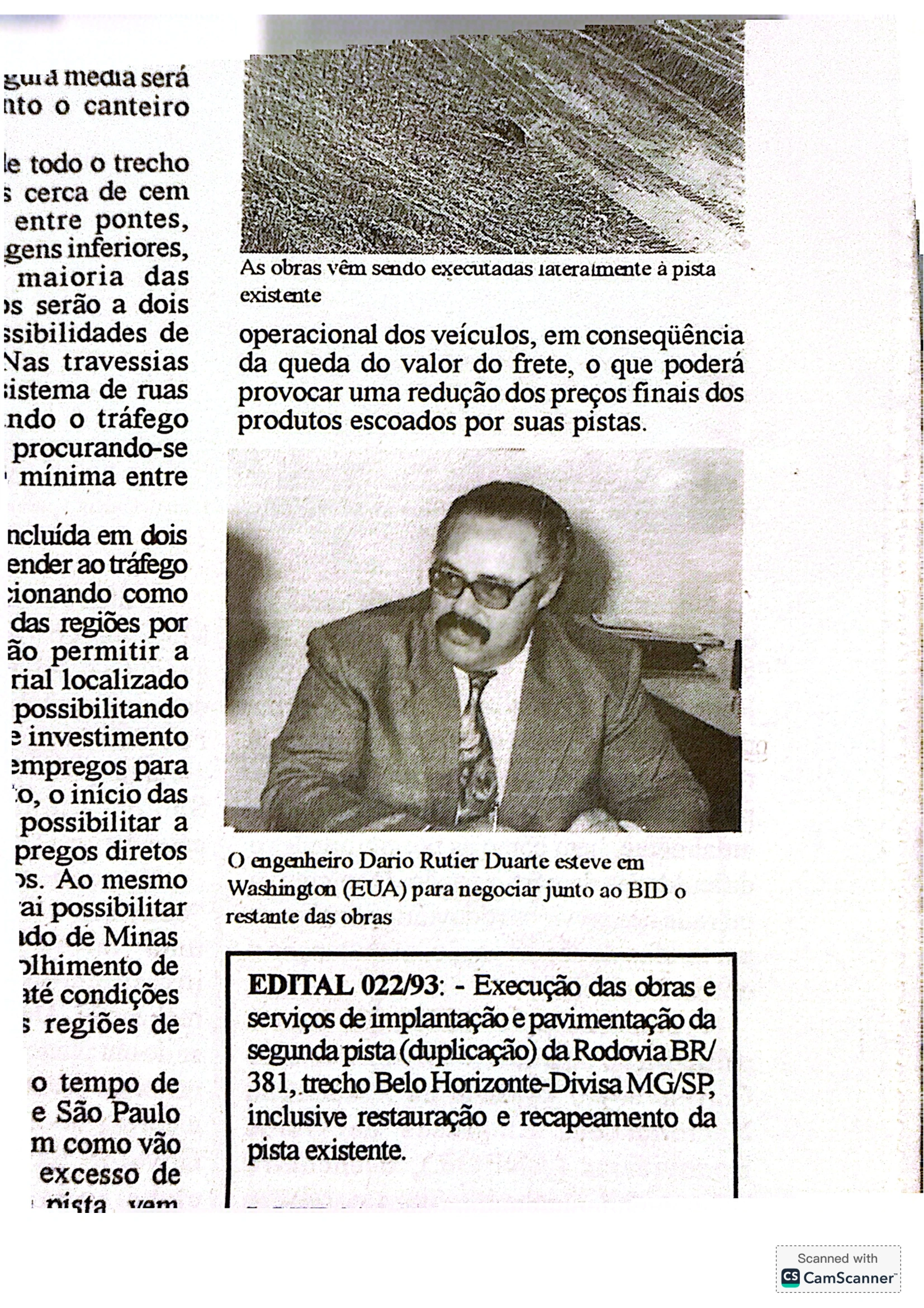 Registro profissional de Dario Rutier