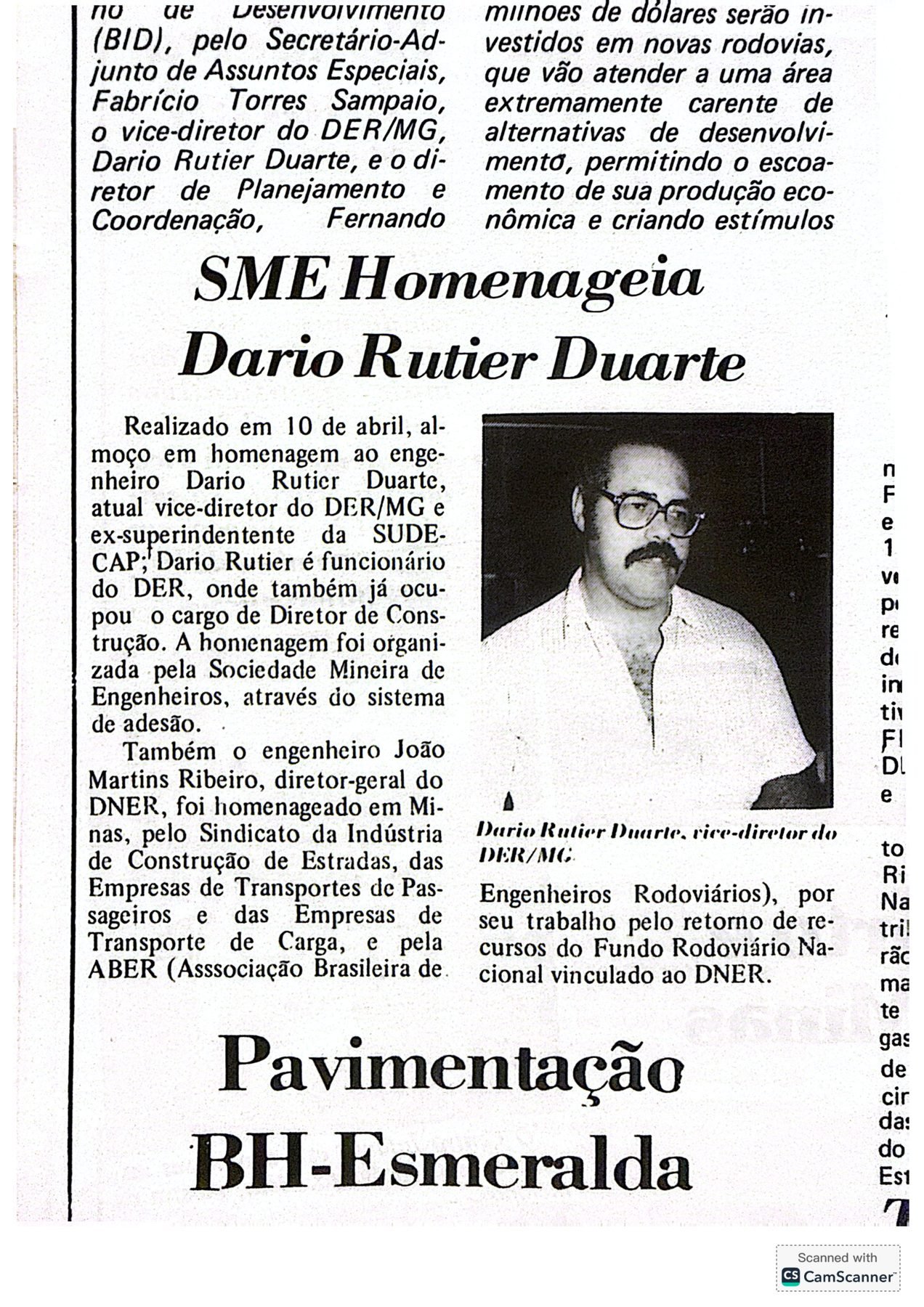 Registro profissional de Dario Rutier